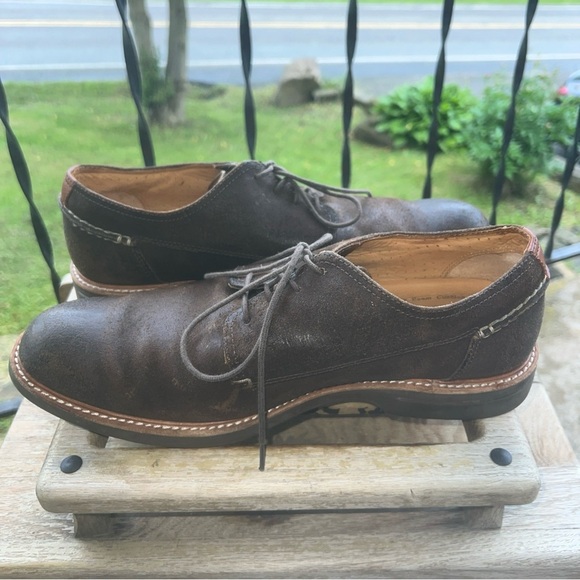 Sperry Gold Cup Oxford Distress Brown Size 11M Top-Sider 0579730 Deerskin Lining - Picture 7 of 11